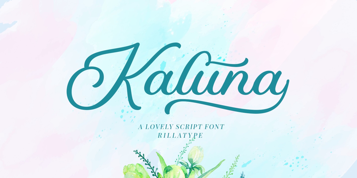 Ejemplo de fuente Kaluna Script Regular